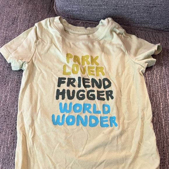 Cat & Jack Light Green Tee with Colorful Text - Picture 1 of 2